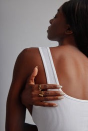 Risqué Rings Diana Heartbeat Ring Gold