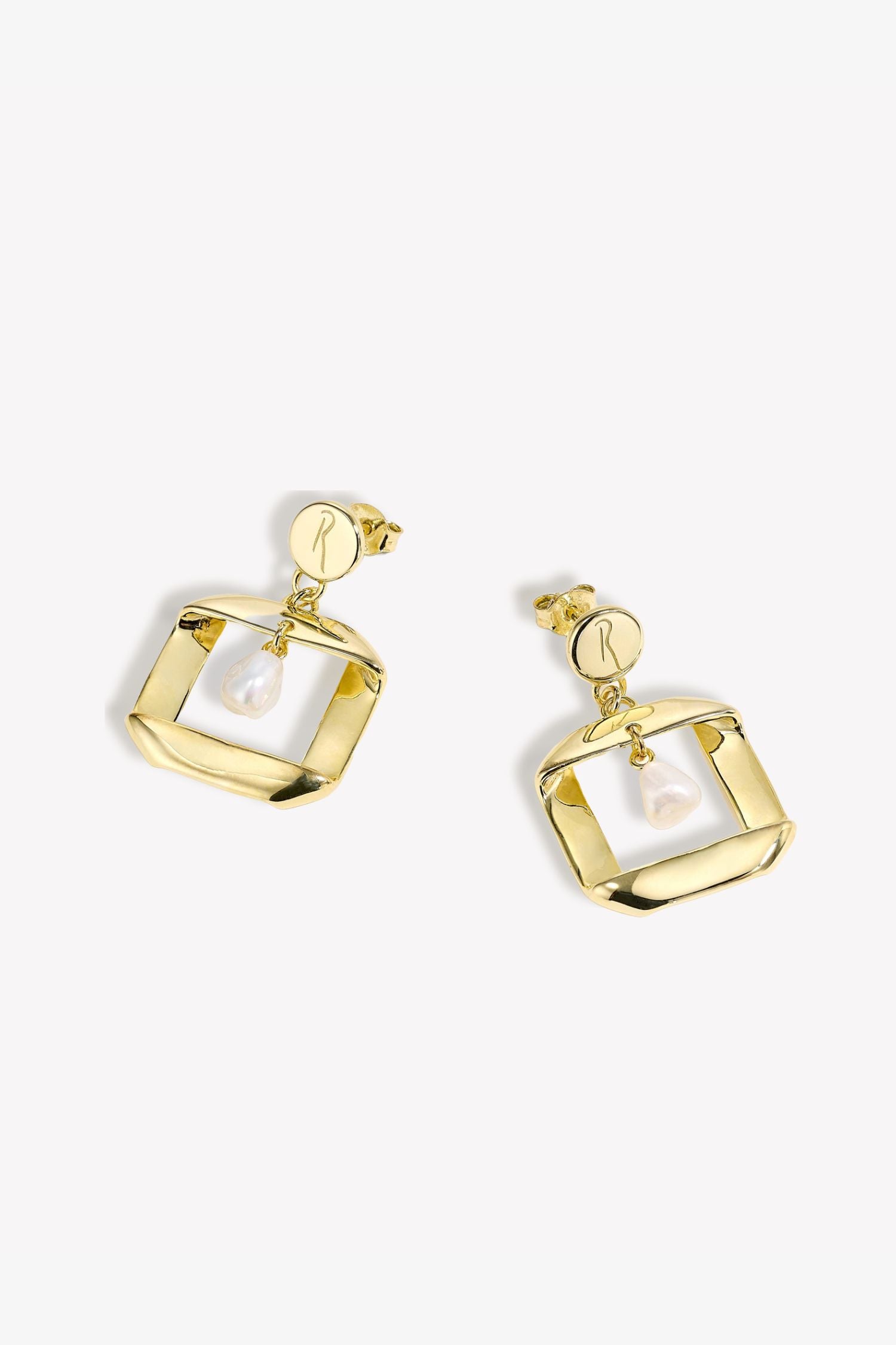 Era Pearl Earrings Gold