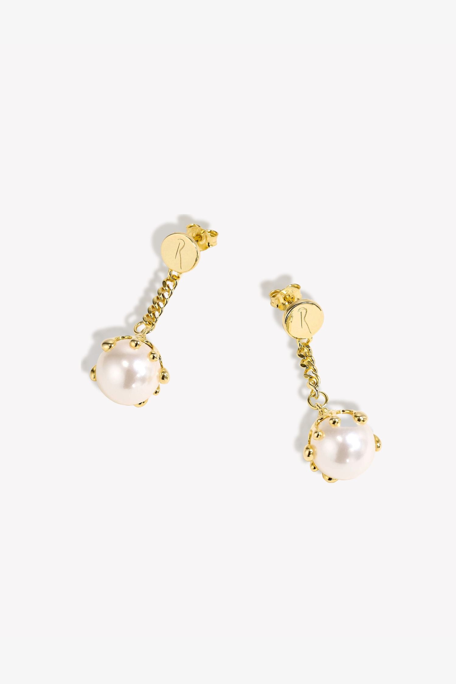 Venere Melt Pearl Earrings Gold