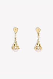 Venere Melt Pearl Earrings Gold