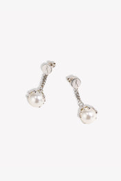 Venere Melt Pearl Earrings Silver